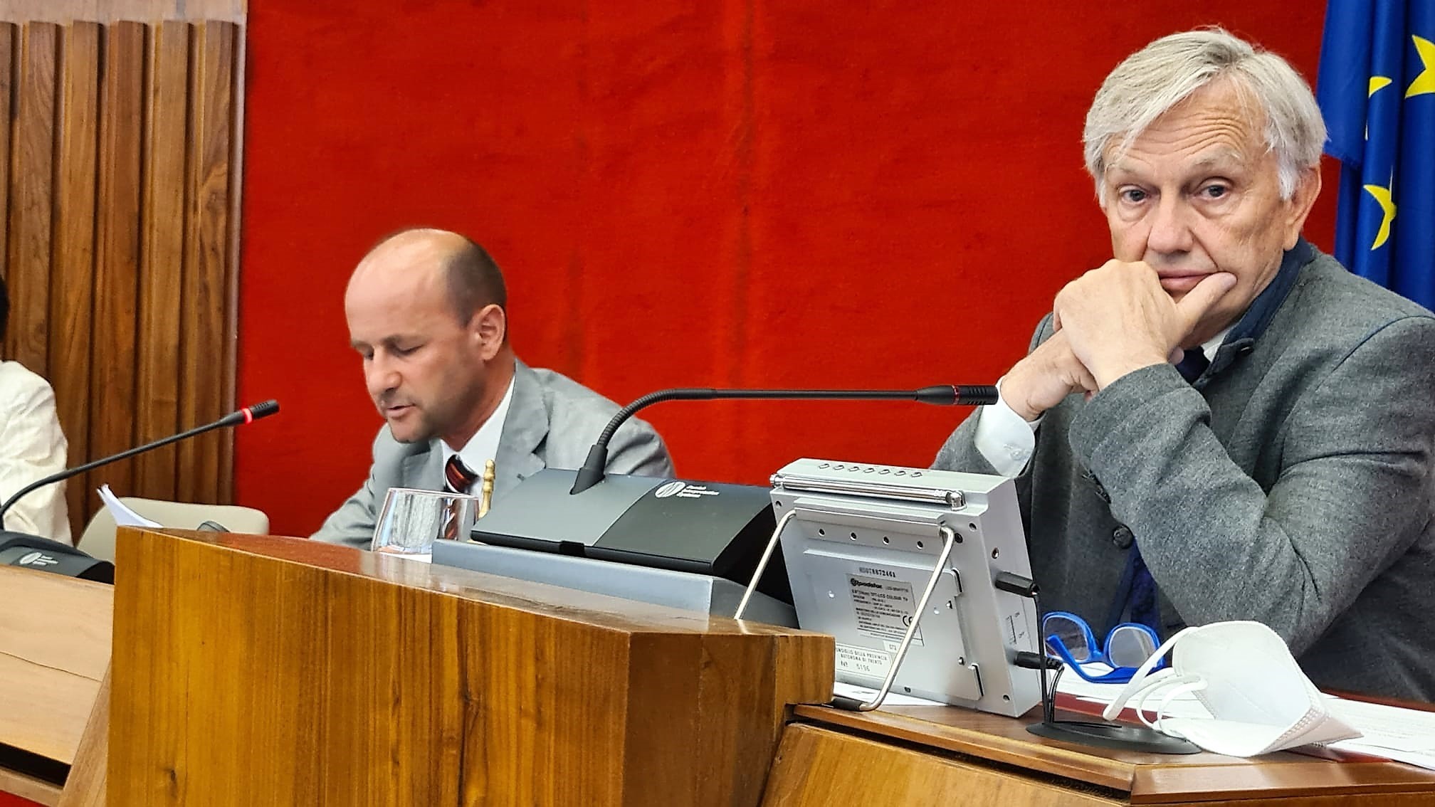 I presidenti Gianmoena e Kaswalder in aula