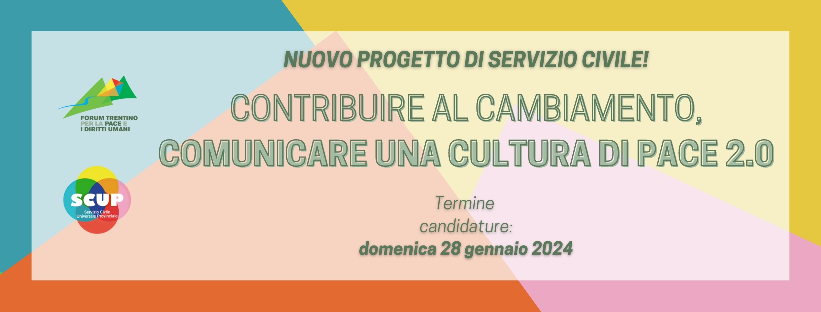 Un anno di servizio civile al Forum per la pace: nuova opportunità per i giovani dai 18 ai 28 anni